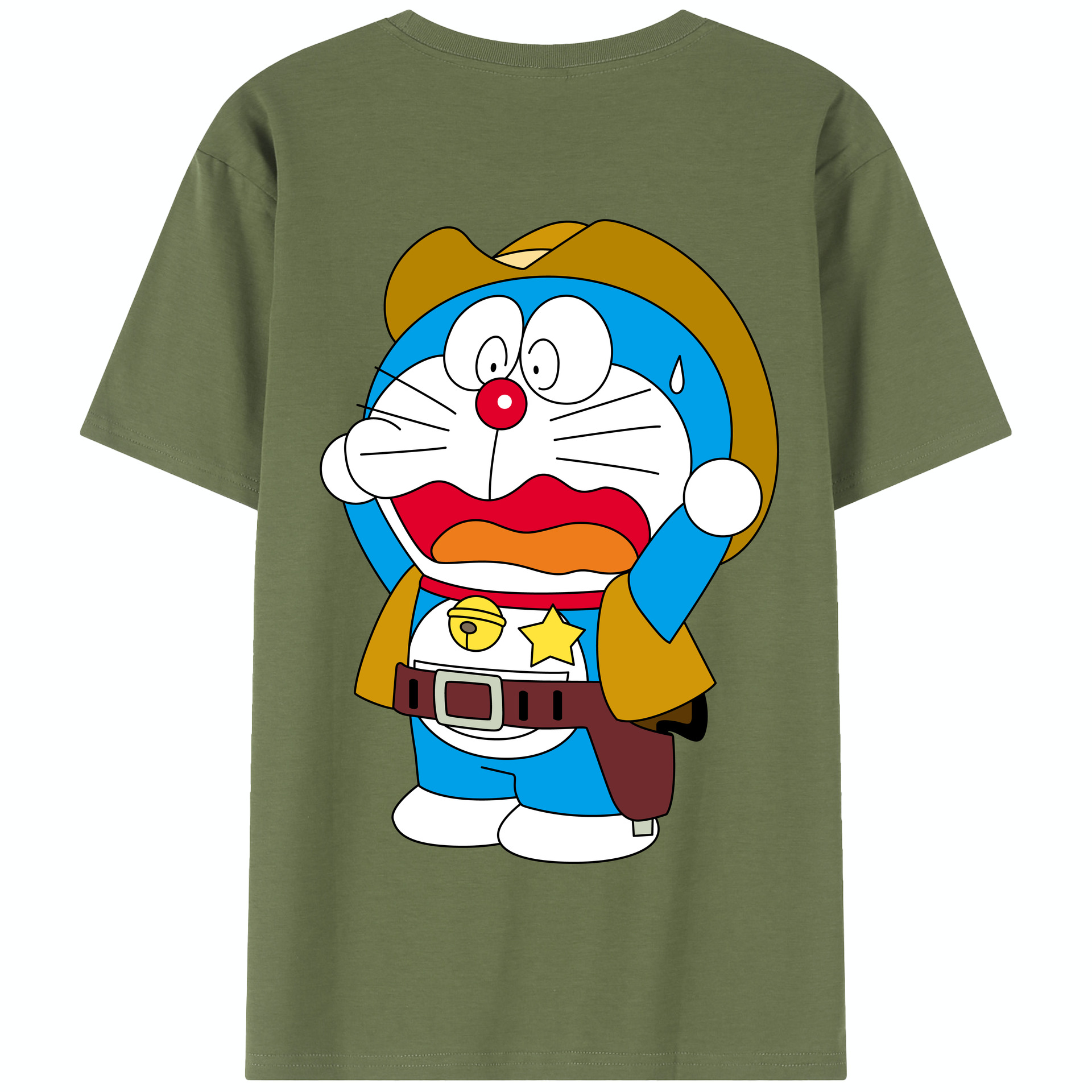 （画像用） ドラえもん Doraemon 綿100％半袖Tシャツ（背面プリント）